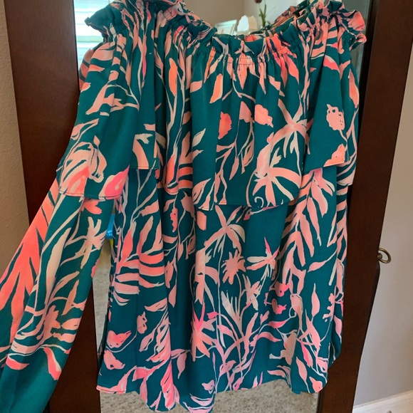 Lilly Pulitzer Dee Off The Shoulder Top - Picture 3 of 3